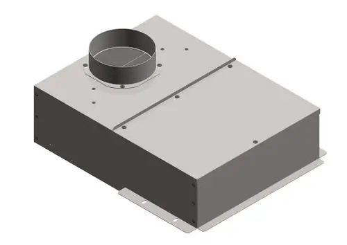 Bosch-Komponente, rechteckiges Gehäuse mit rundem Anschluss oben. Anwendungsbereich unklar, Oberfläche wohl aus Metall. Montageschlitze an der Unterseite sichtbar.